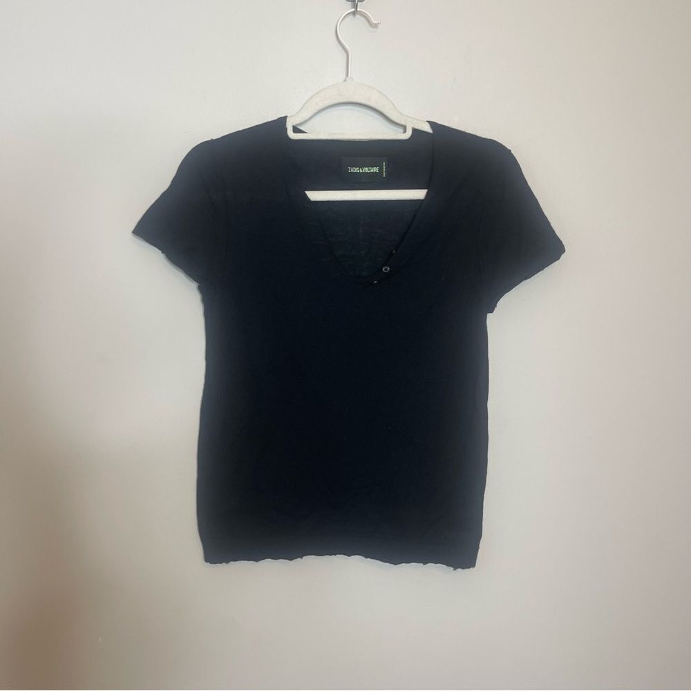 $298 Zadig&Voltaire Celsy cashmere top NEW XS - Picture 13 of 13